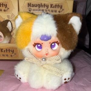 Naughty Kitty Plush Pendant CONFIRMED Affectionate Tri-Color Cat